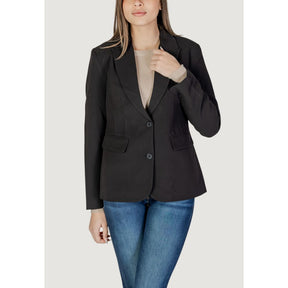 Only Schwarzer Blazer aus recyceltem Polyester
