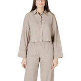 Only Beigefarbene Viskose-Bluse
