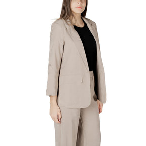 Only Beige Viskose-Blazer