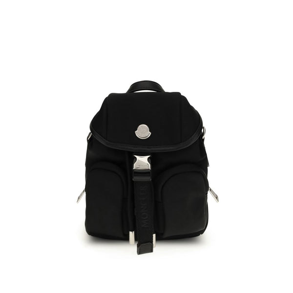 Moncler Schwarzer Rindsleder Bos Taurus Rucksack