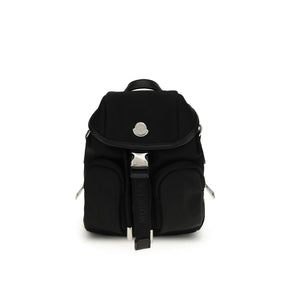Moncler Schwarzer Rindsleder Bos Taurus Rucksack