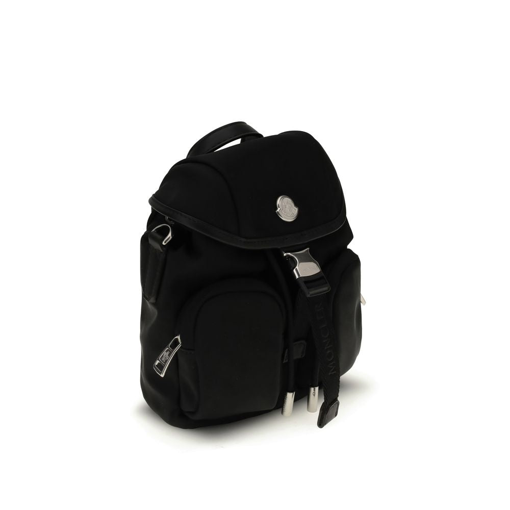 Moncler Schwarzer Rindsleder Bos Taurus Rucksack