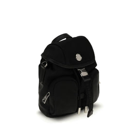 Moncler Schwarzer Rindsleder Bos Taurus Rucksack