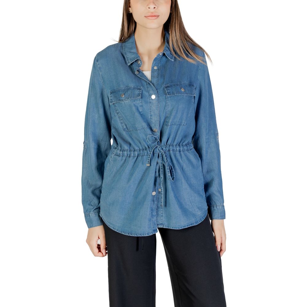 Only Blaues Tencel-Hemd