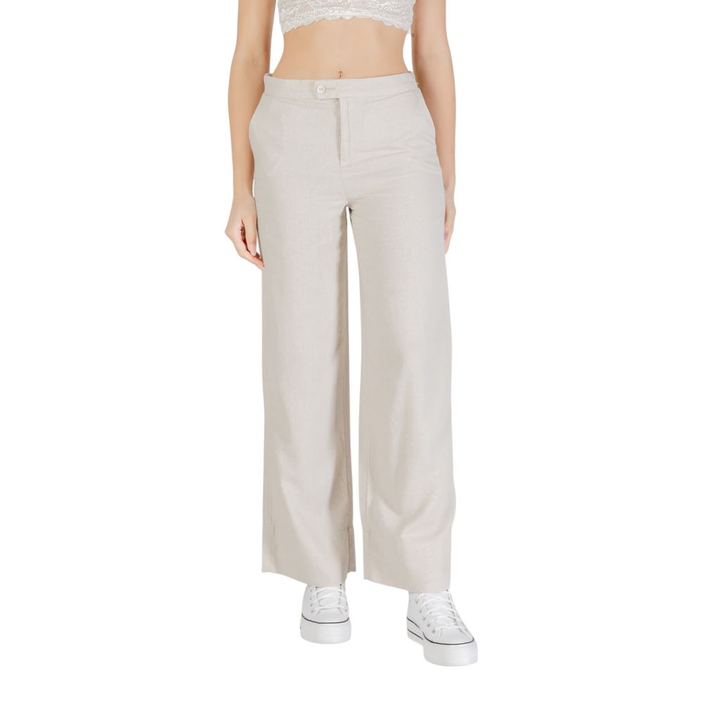 Only Beige Viskose-Hose