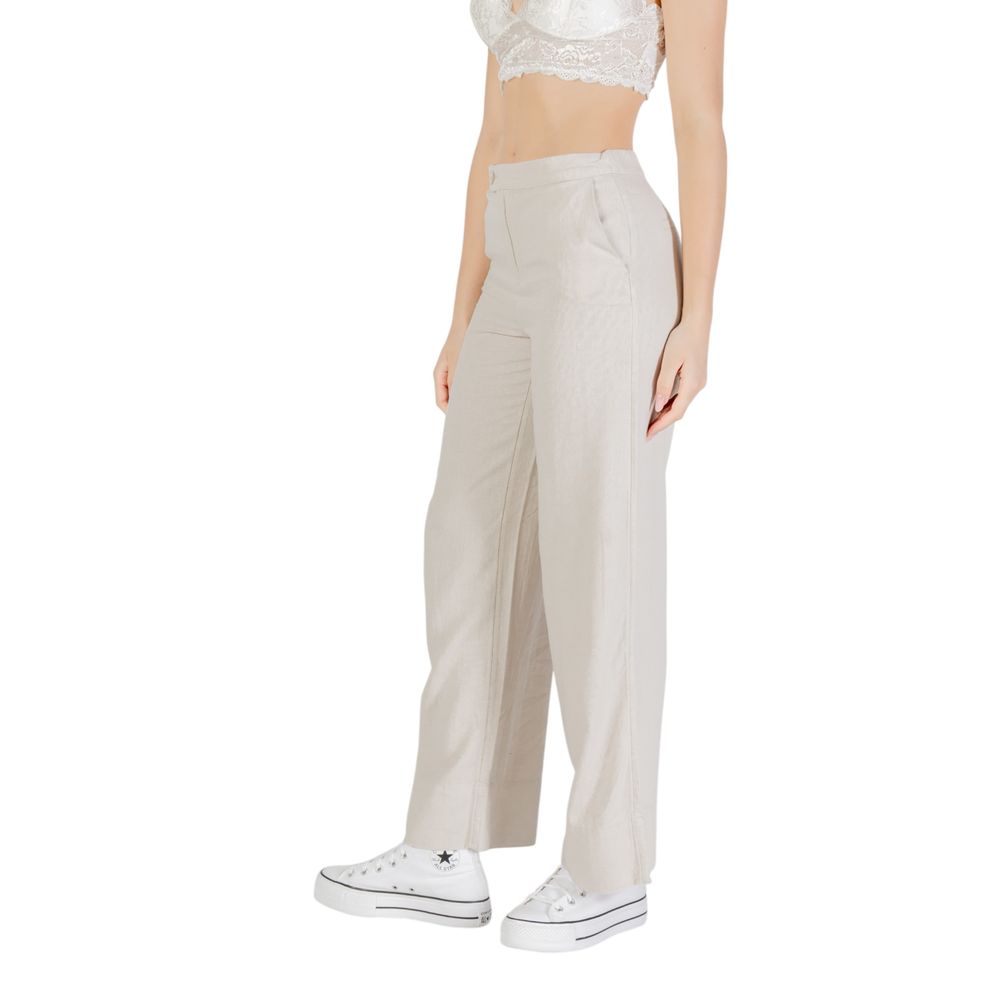 Only Beige Viskose-Hose