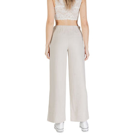 Only Beige Viskose-Hose