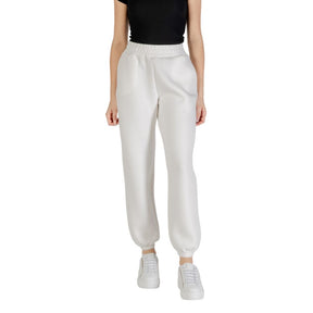 Guess Active Cremefarbene Viskose-Jogginghose Workout-Hose