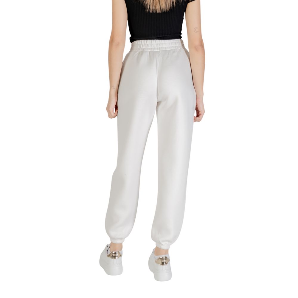 Guess Active Cremefarbene Viskose-Jogginghose Workout-Hose