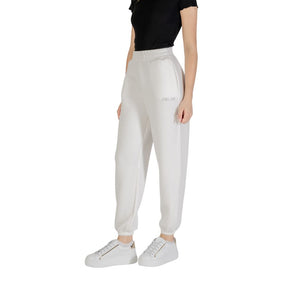 Guess Active Cremefarbene Viskose-Jogginghose Workout-Hose
