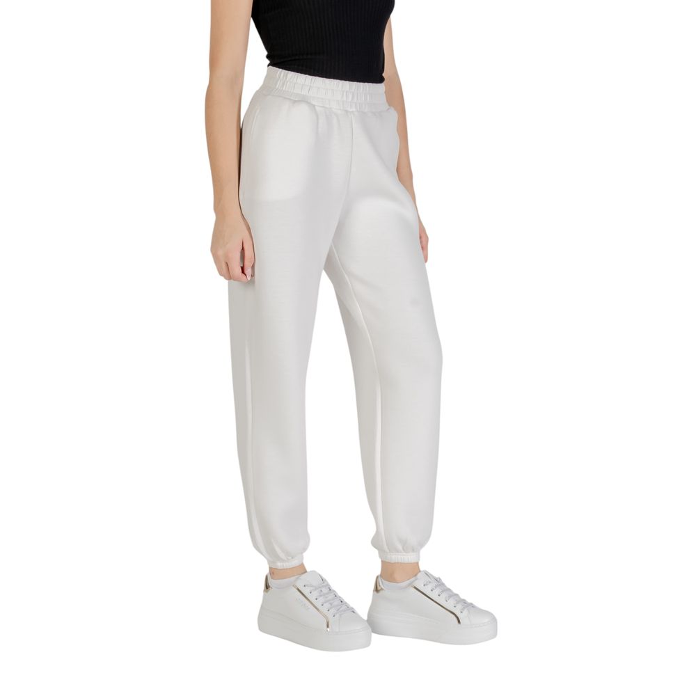 Guess Active Cremefarbene Viskose-Jogginghose Workout-Hose