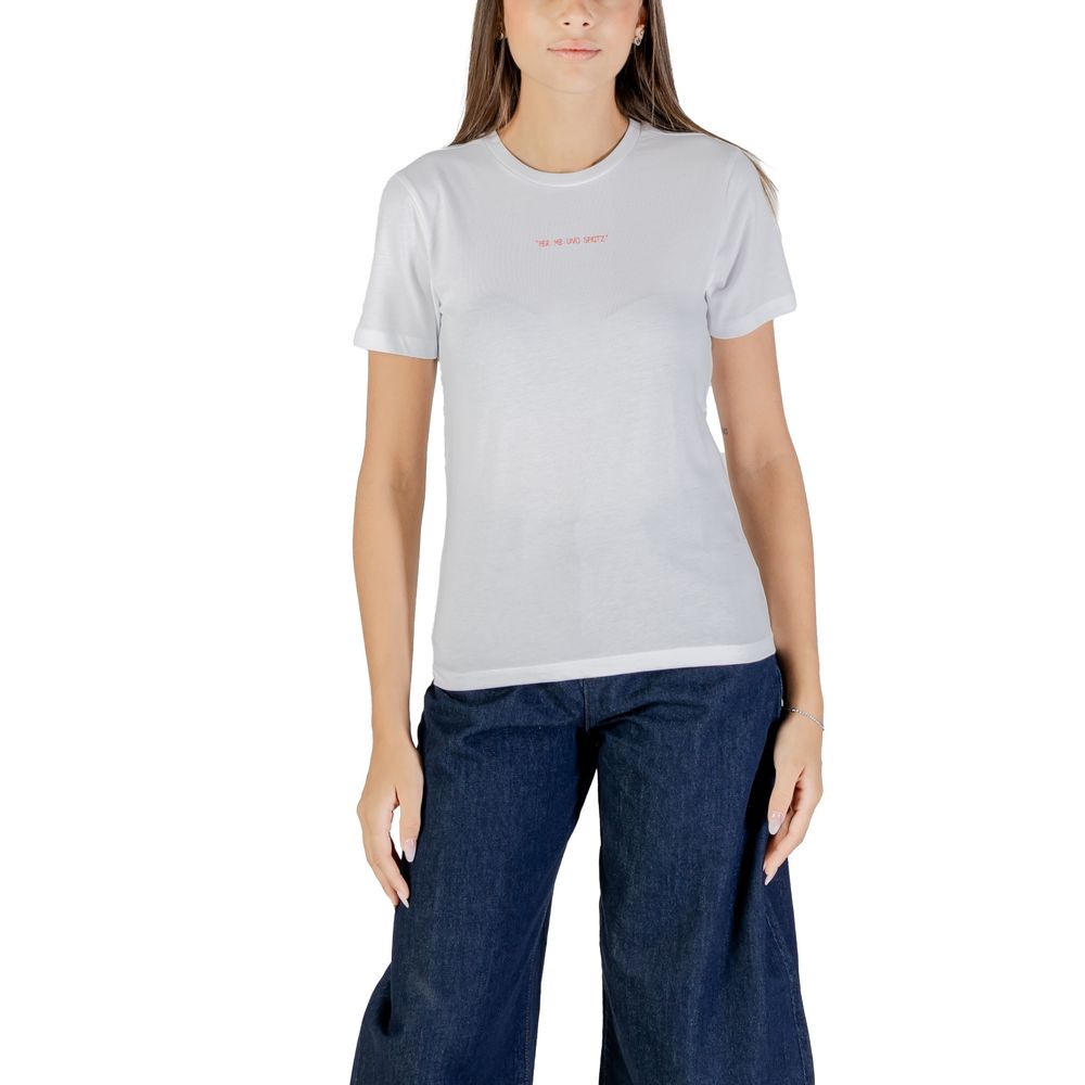 Only Orangefarbenes T-Shirt aus Baumwolle