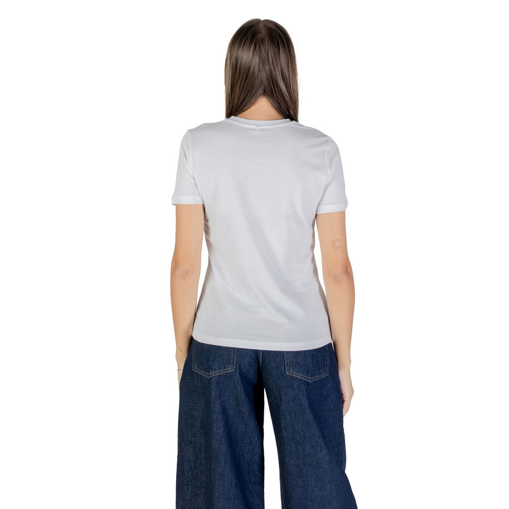 Only Bordeauxfarbenes T-Shirt aus Baumwolle