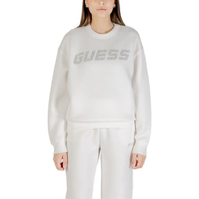 Guess Active Cremefarbenes Viskose-Sweatshirt