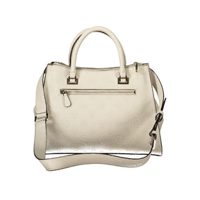 Guess Jeans Beige Polyethylen Frauen Handtasche