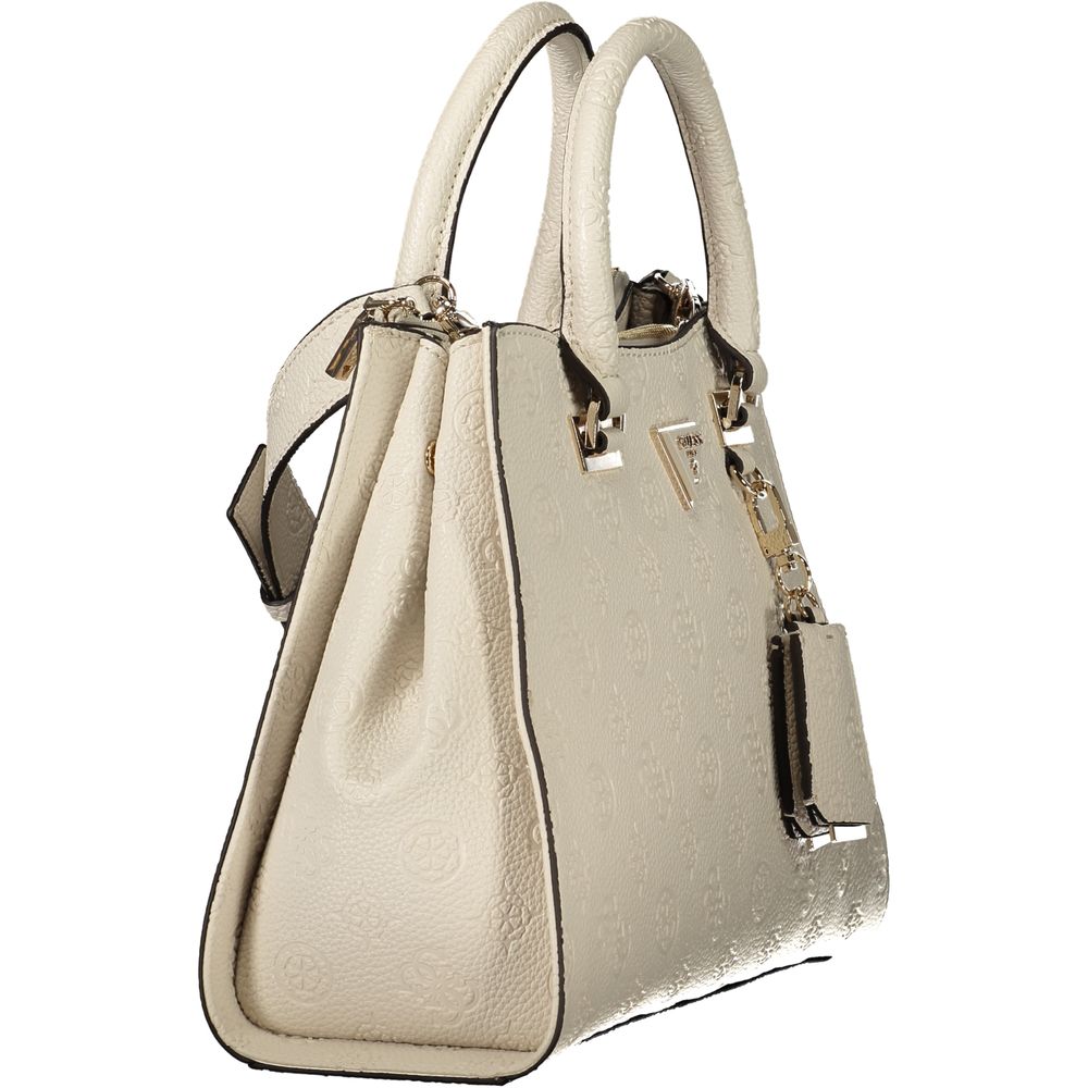 Guess Jeans Beige Polyethylen Frauen Handtasche