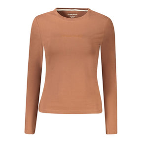 Guess Jeans Braunes Baumwoll-T-Shirt für Frauen