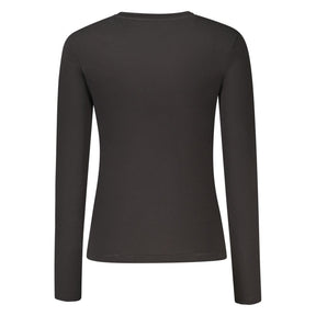 Guess Jeans Schwarzes Baumwoll-T-Shirt für Frauen