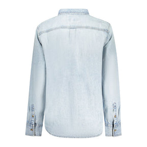 Guess Jeans Blaues Baumwollhemd