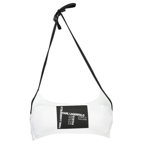Karl Lagerfeld Weiße Elastan-Badebekleidung