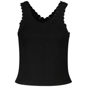 Guess Jeans Schwarzes Viskose-Tank-Top