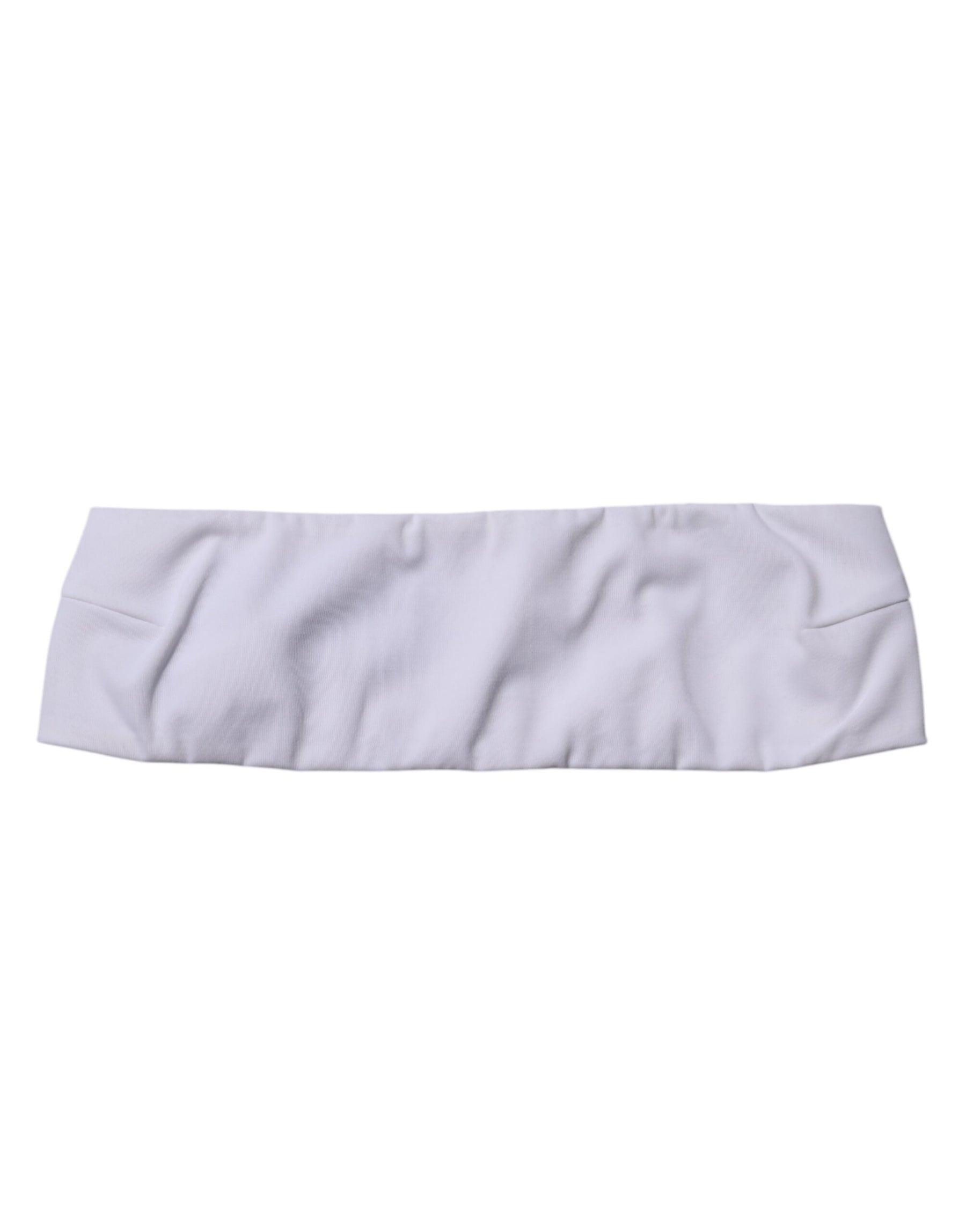 Dolce & Gabbana Weißes trägerloses Bandeau-Top aus einer Nylonmischung