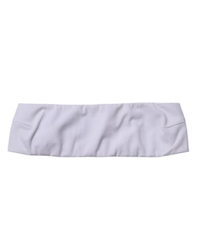 Dolce & Gabbana Weißes trägerloses Bandeau-Top aus einer Nylonmischung