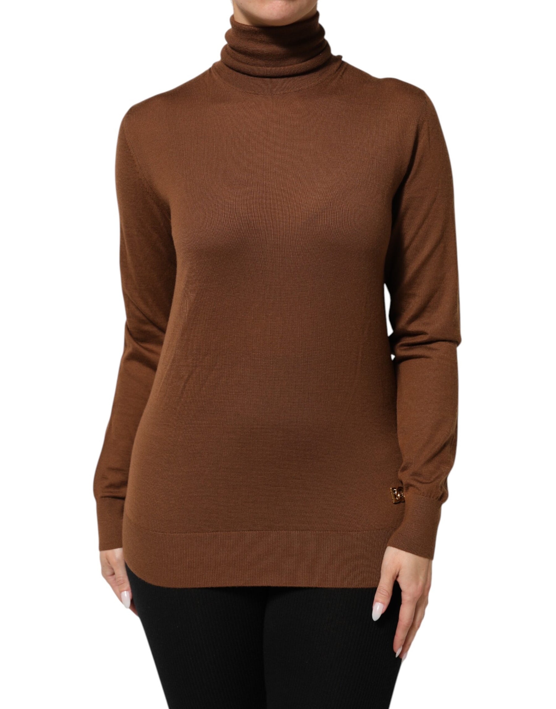 Dolce & Gabbana Brauner Rollkragenpullover aus Kaschmir