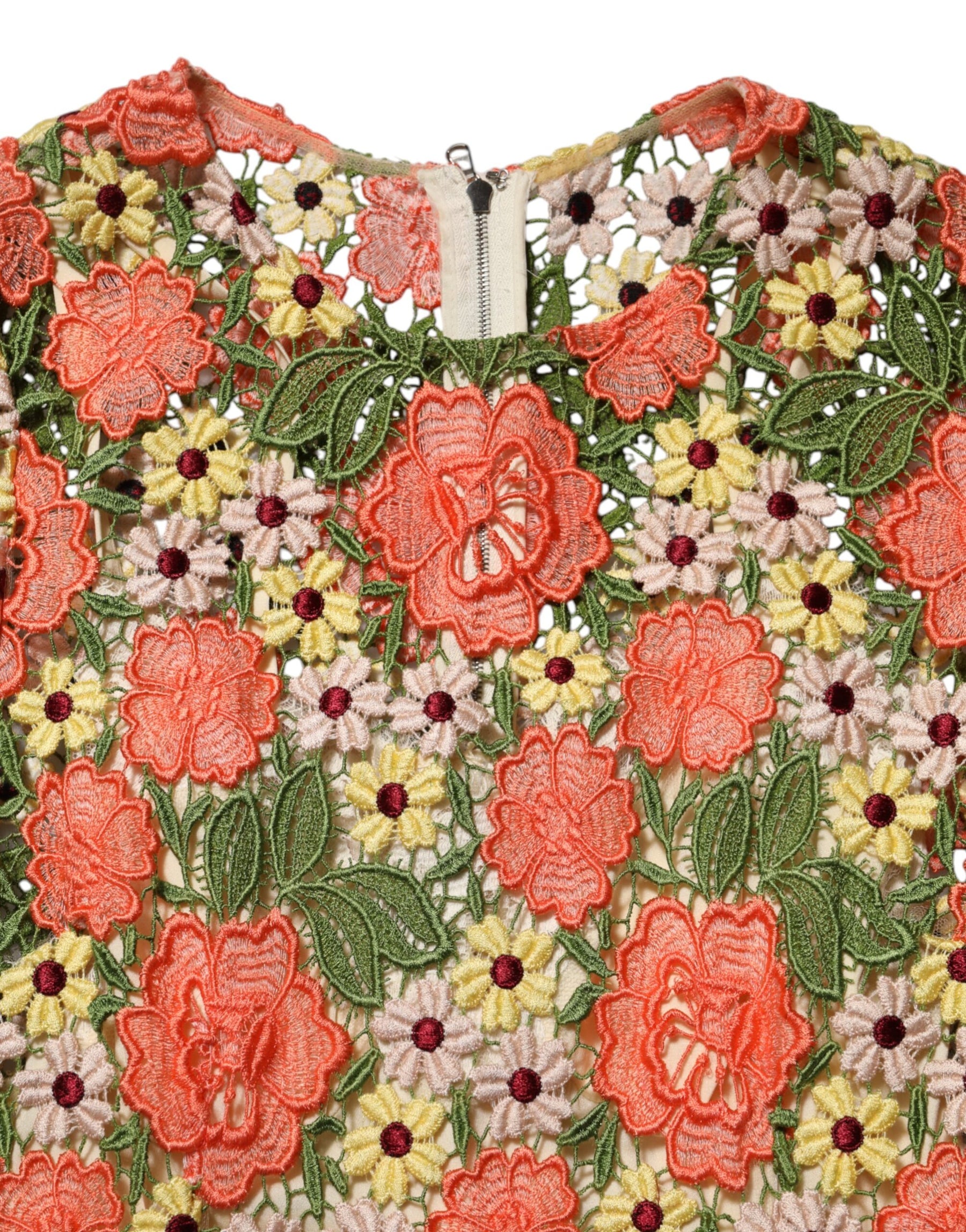 Dolce & Gabbana Mehrfarbiges, mit Blumen besticktes Aline-Minikleid