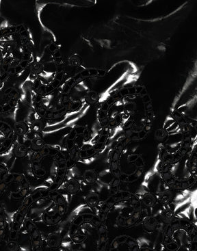 Dolce & Gabbana Schwarzer Ausschnitt A-Linie Etuikleid Minikleid