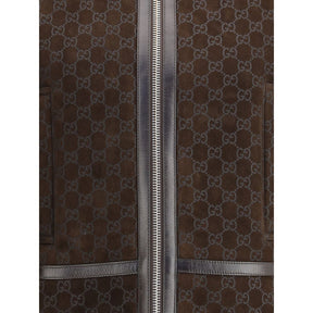 Gucci Braune Lederjacke