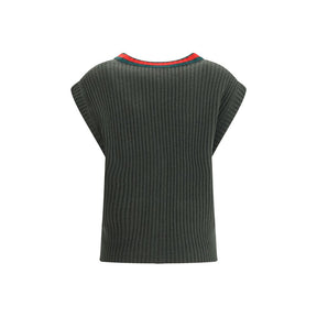 Gucci Grüner Wollpullover ohne Ärmel