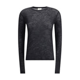 Saint Laurent Schwarzes Kaschmir-Langarmshirt