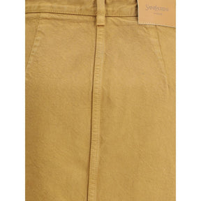 Saint Laurent Beiger Jeansrock