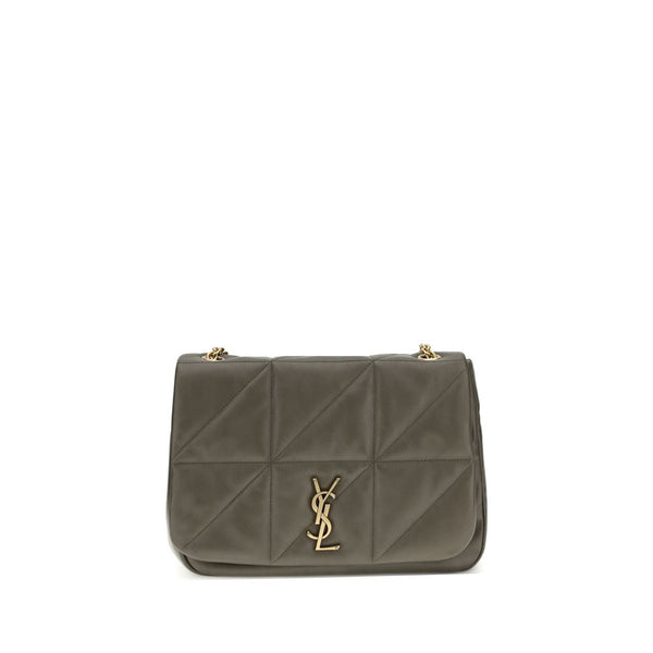 Saint Laurent Grüne Kalbshaut Bos Taurus Schultertasche
