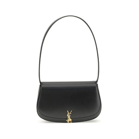 Saint Laurent Schwarze Schultertasche aus Kalbshaut Bos Taurus