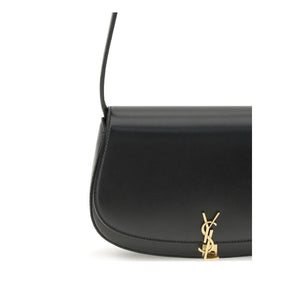Saint Laurent Schwarze Schultertasche aus Kalbshaut Bos Taurus