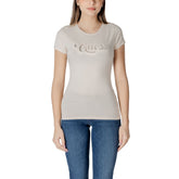 Guess Beigefarbenes Baumwoll-T-Shirt