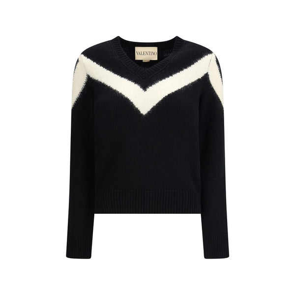 Valentino Schwarzer Woll-Fleece-Sweatshirt