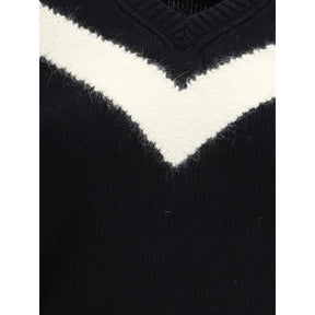 Valentino Schwarzer Woll-Fleece-Sweatshirt