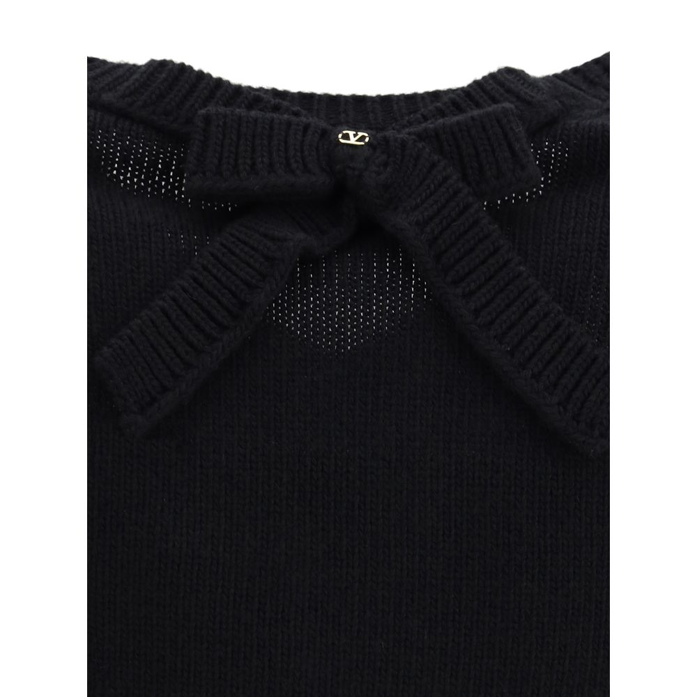 Valentino Schwarzer Woll-Fleece-Sweatshirt
