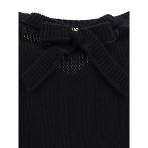 Valentino Schwarzer Woll-Fleece-Sweatshirt