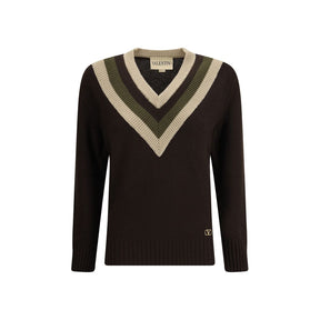 Valentino Beiger Fleece-Wollpullover