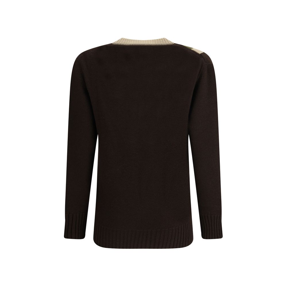 Valentino Beiger Fleece-Wollpullover