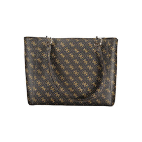 Guess Jeans Braune Polyethylen-Handtasche