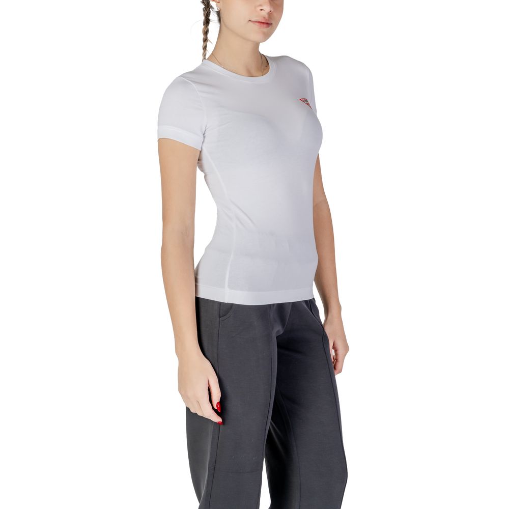 Guess Weißes Baumwoll-T-Shirt