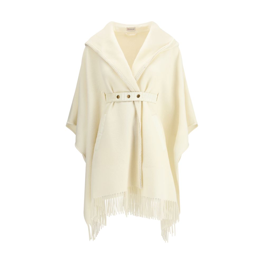 Moncler Mantel aus Wollfleece in Creme