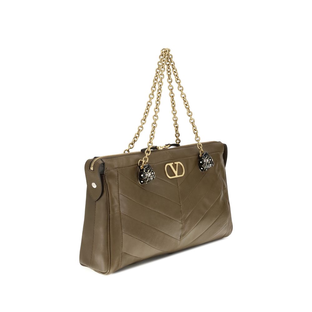 Valentino Garavani Braune Ovis Aries Aries Schultertasche