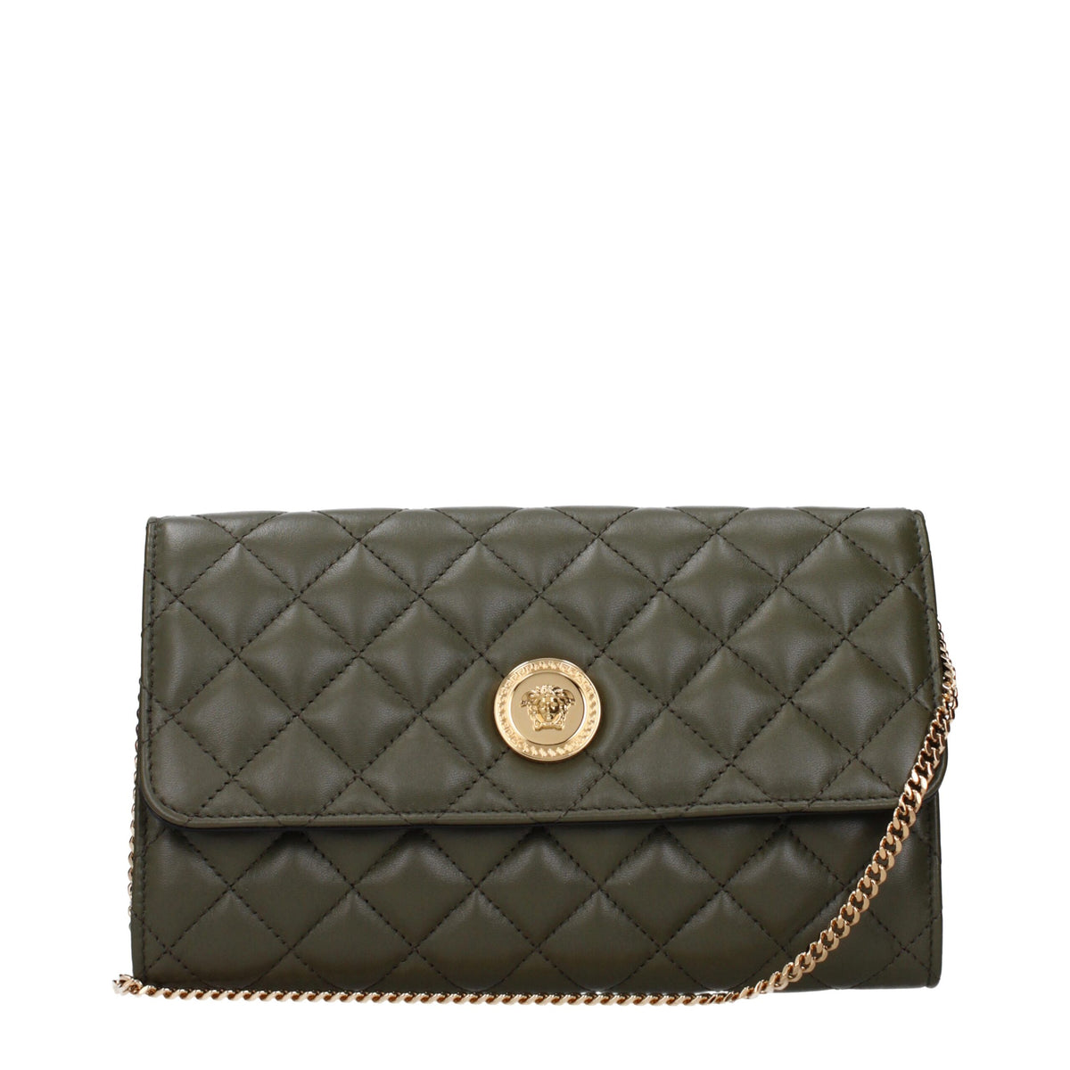 Versace Grüne Leder-Clutch