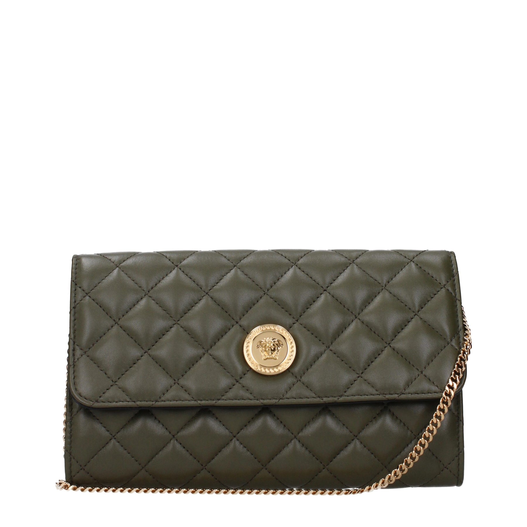 Versace Grüne Leder-Clutch